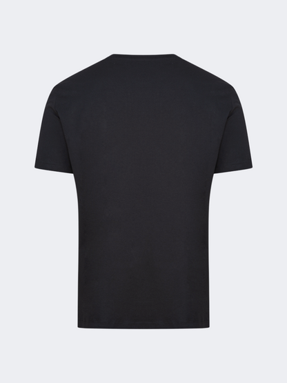 Oil And Gaz Big Size Men Lifestyle Round Neck T-Shirt Black