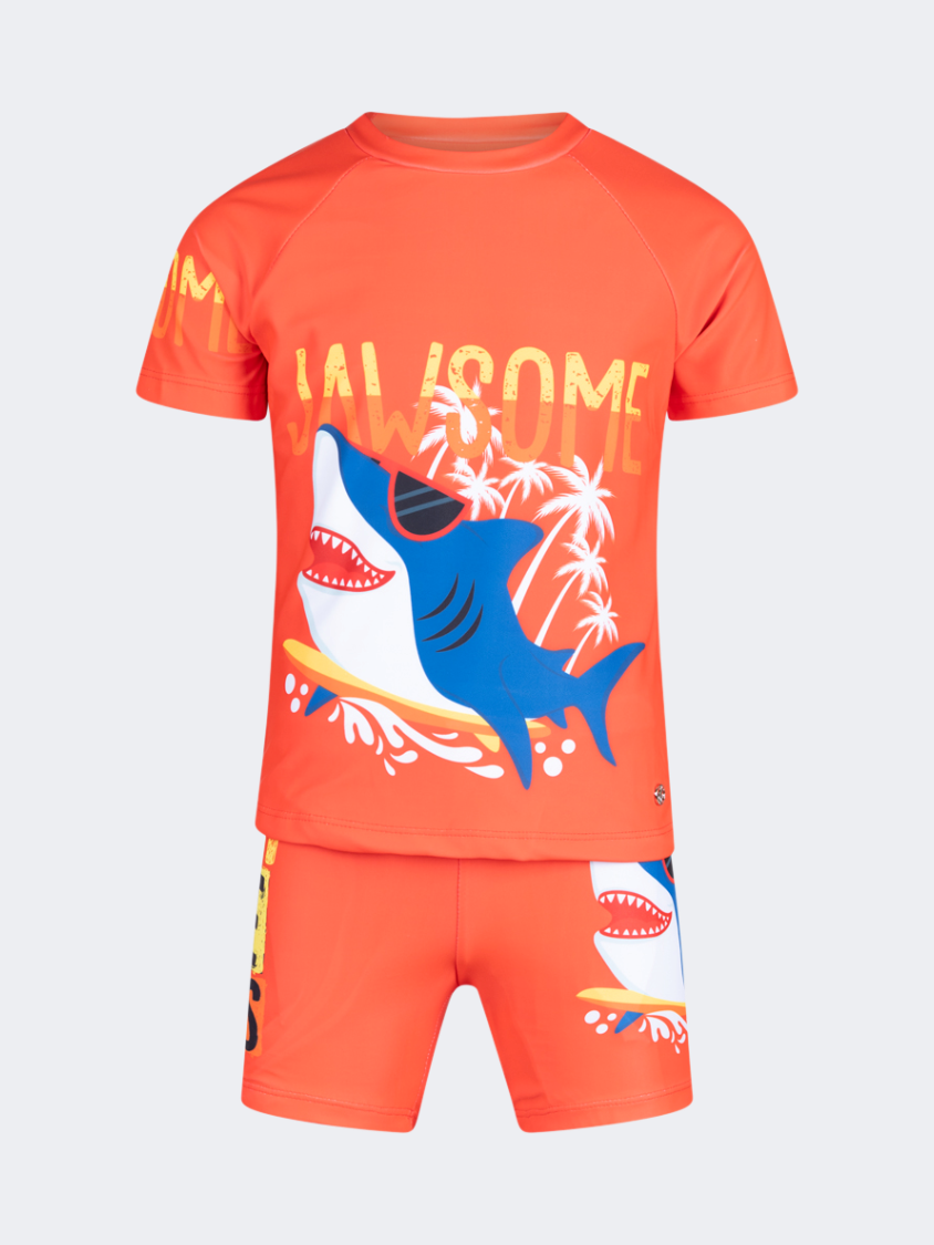 Oil And Gaz Stylish Kids-B Beach Swimming Set  Orange
