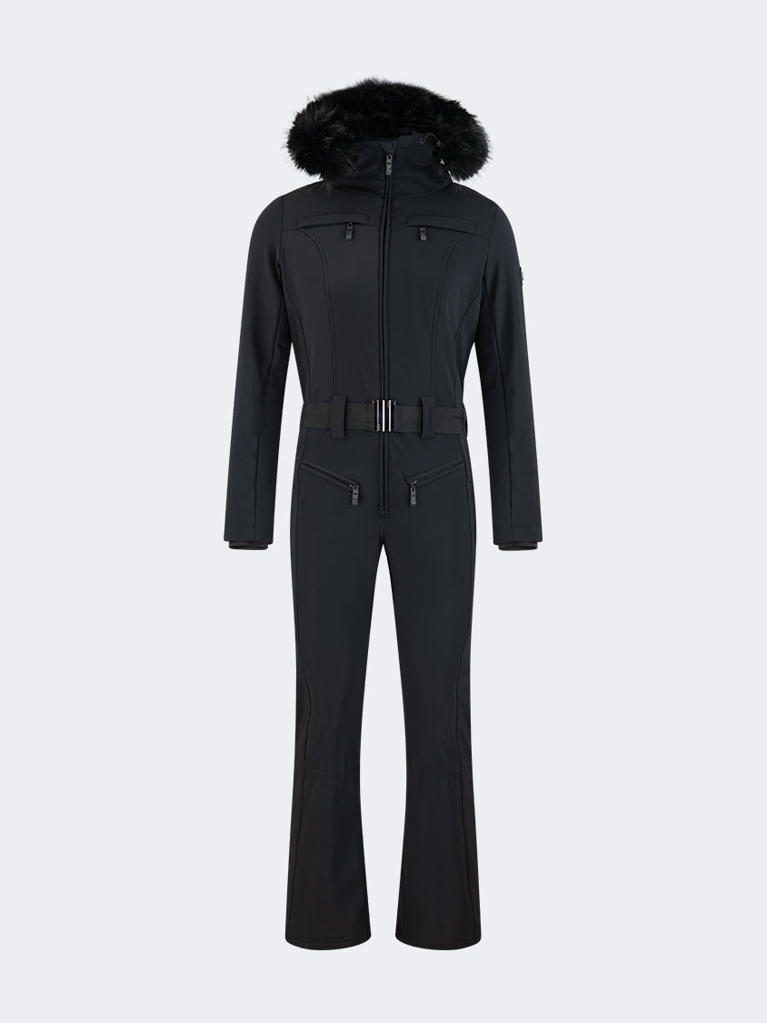 Oil And Gaz Comfortable Women Skiing Overall Black/Gun