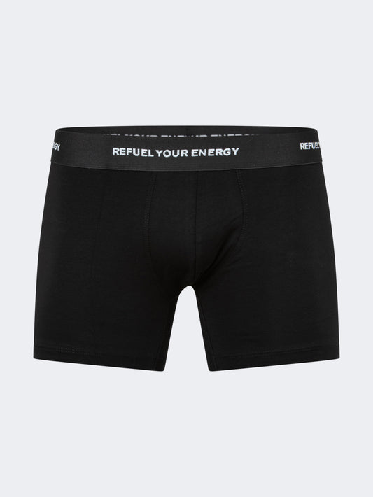 Oil & Gaz Cotton Men Underwear Boxer Black
