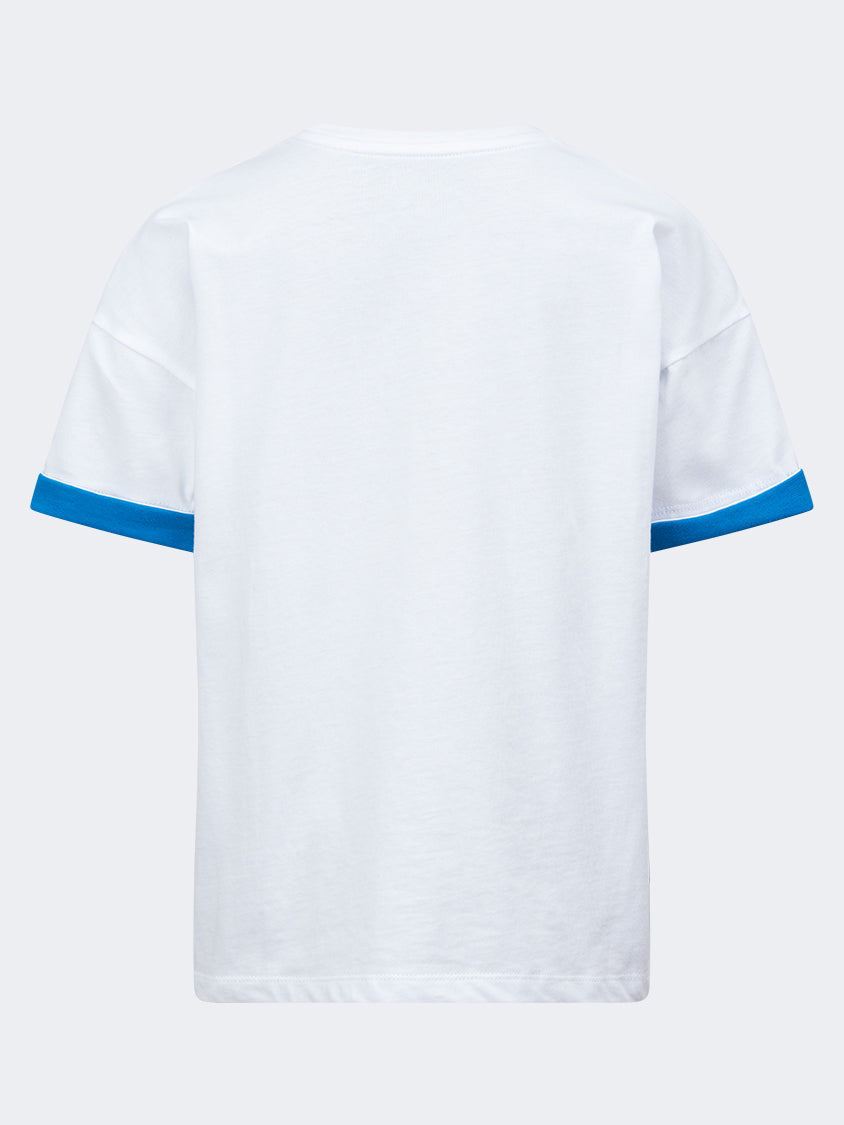 Oil And Gaz Round Neck Kids-Boys Lifestyle T-Shirt White/Blue