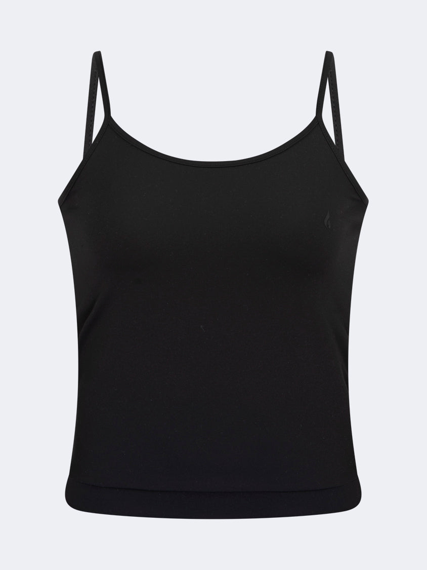 Oil And Gaz Breathable Women Lifestyle Longline Bra Black