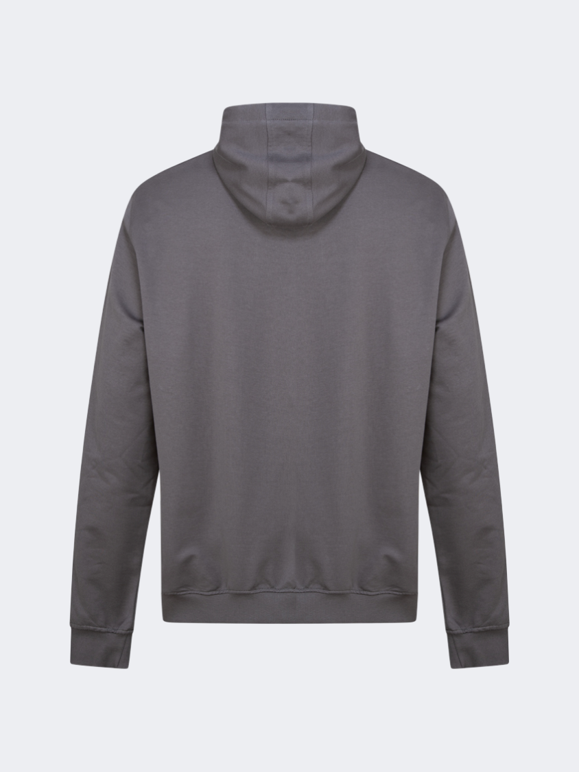 Oil And Gaz Big Size Men Lifestyle Hoody Grey