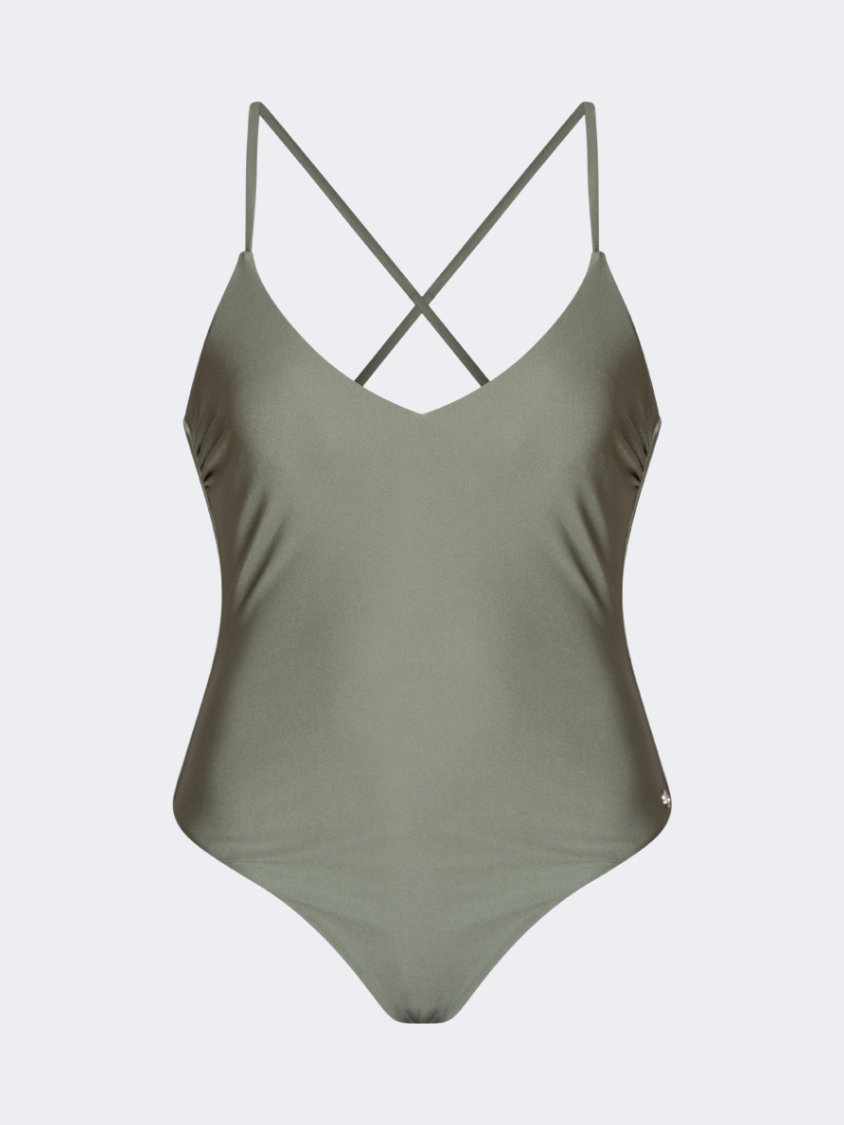 Oil And Gaz Trendy Women Beach Crisscross Olive