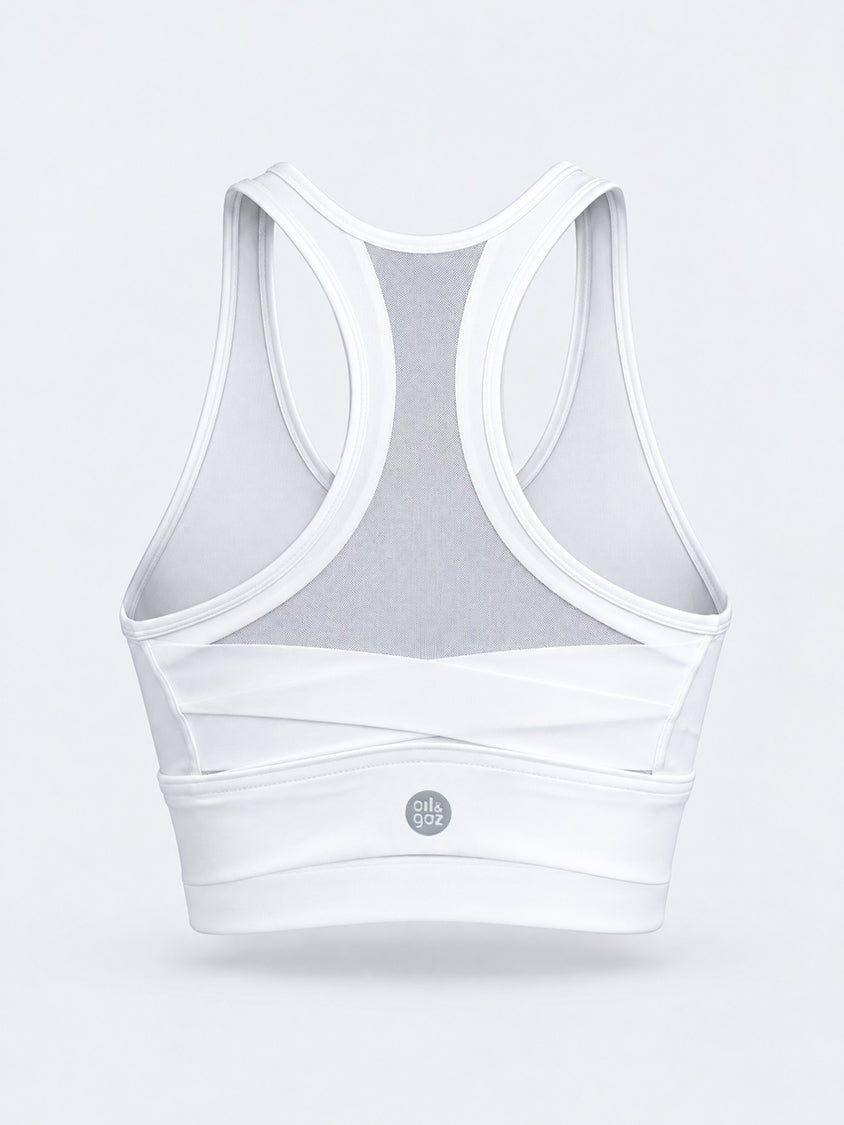 Oil &amp; Gaz Supportive Women Training Sports Bra White