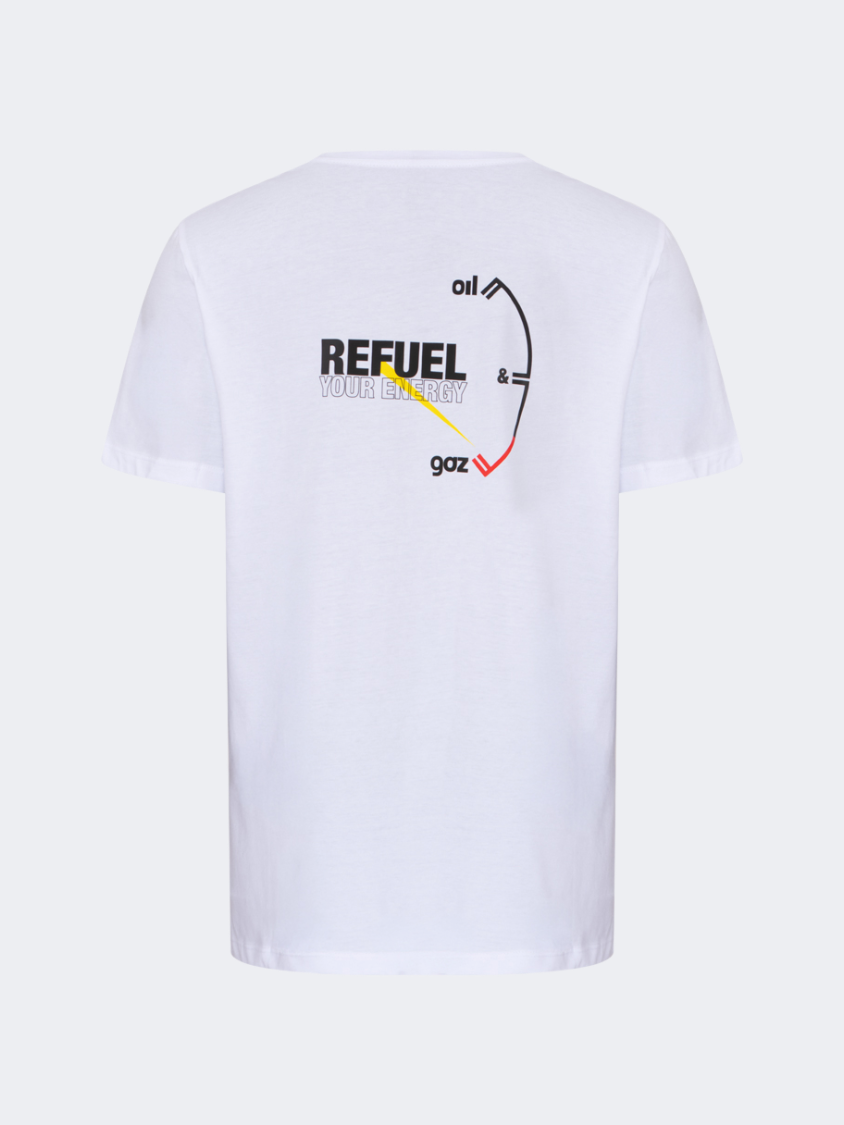 Oil&amp;Gaz Breathable Unisex Lifestyle Graphic T-Shirt White