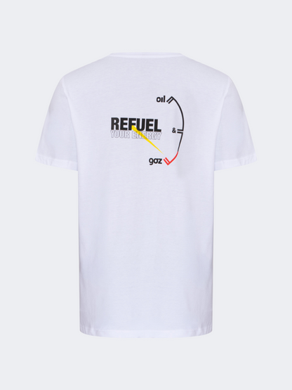 Oil&amp;Gaz Breathable Unisex Lifestyle Graphic T-Shirt White