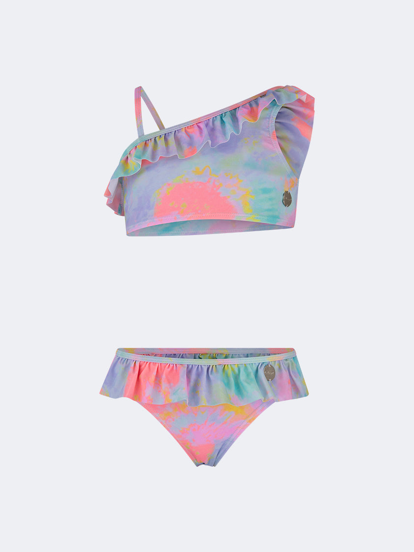 Oil And Gaz Colorful Kids-Girls Beach Bikini Set Multi Color