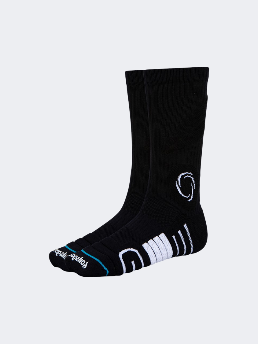 Oil And Gaz Comfortable Unisex Basketball Crew Socks Black