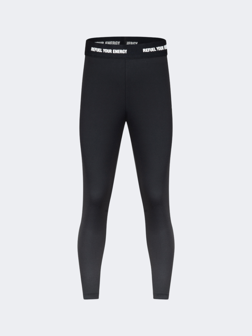 Oil&Gaz Fitted Kids-Girls Lifestyle Tight Black