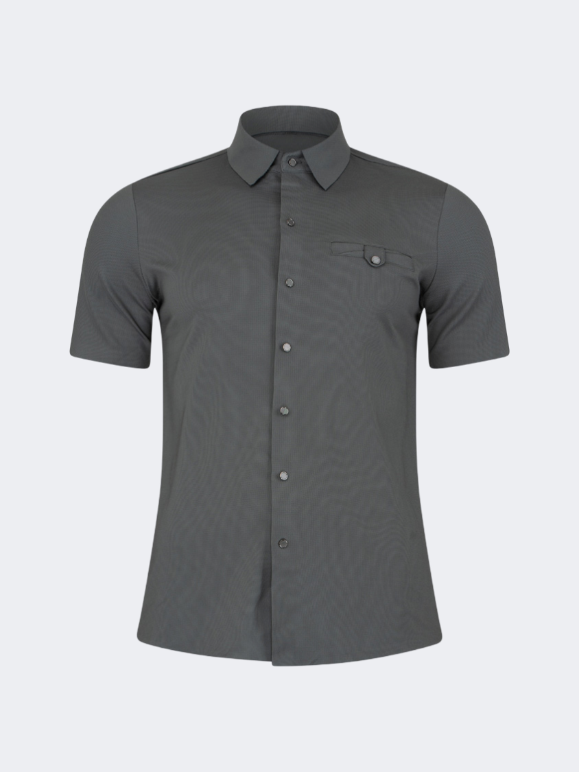 Oil And Gaz Basic Men Lifestyle T-Shirt Drak Grey