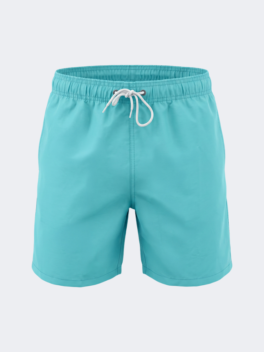 Oil & Gaz Breathable Men Beach Solid Swim Short Turquoise