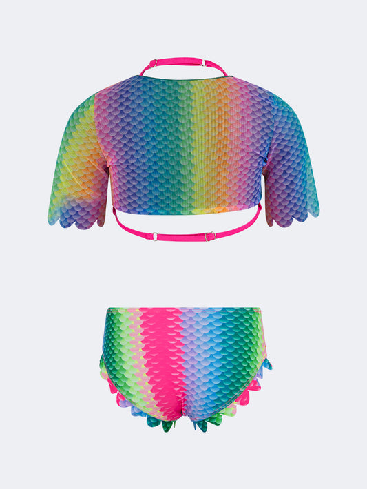 Oil & Gaz Soft Kids-Girls Beach Bikini Set Pink