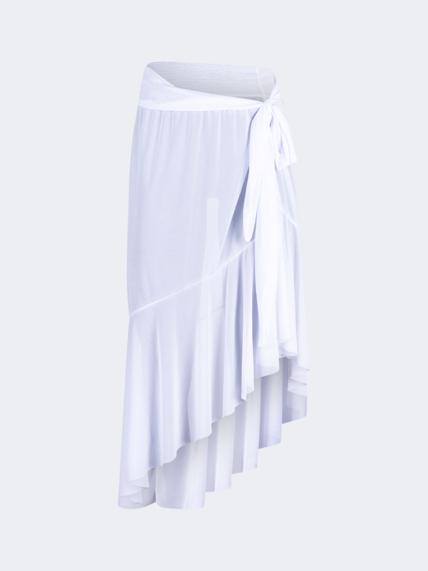 Oil And Gaz Breathable Women Beach Mesh Skirt White