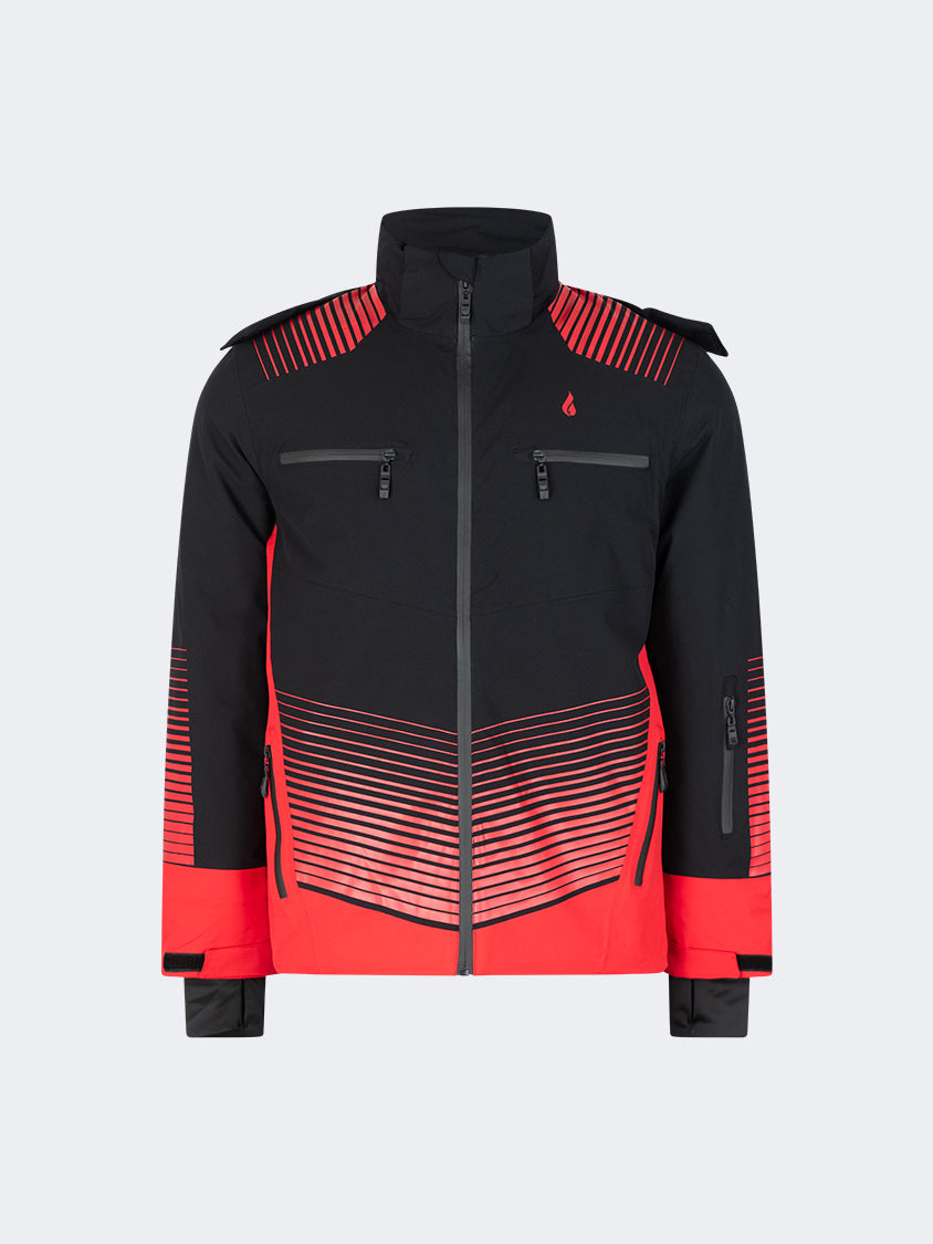 Oil And Gaz Comfortable Men Skiing Jacket Black/Red