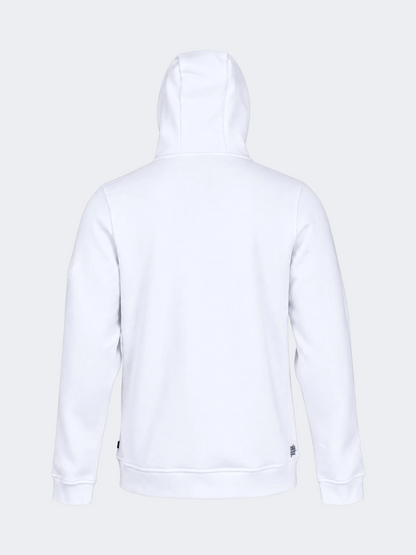 Oil And Gaz Brushed Unisex Lifestyle Printed Full Zip Hooded White