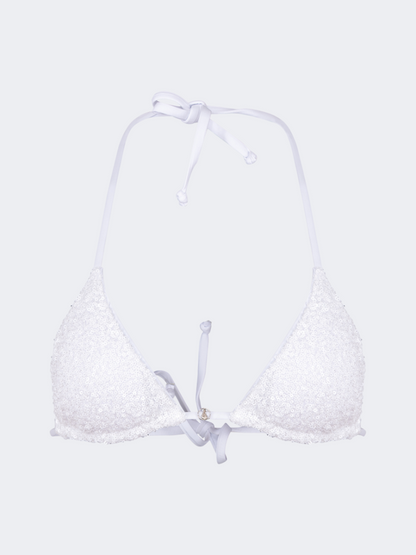Oil And Gaz Comfortable Women Beach Bra White