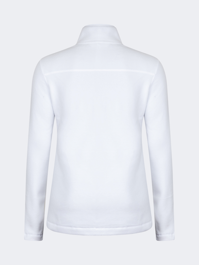 Oil&amp;Gaz Warm Women Skiing 1/4 Zip Fleece White