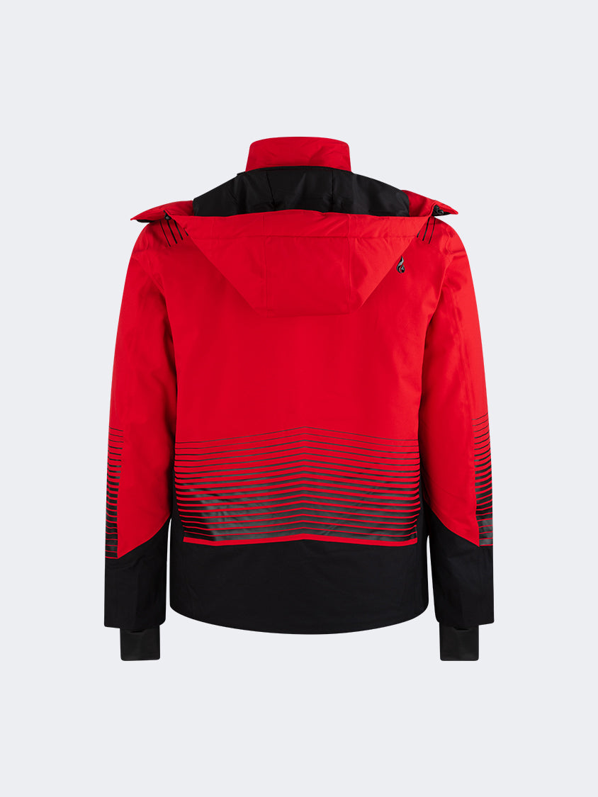 Oil And Gaz Comfortable Men Skiing Jacket  Red/Black