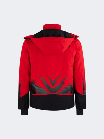 Oil And Gaz Comfortable Men Skiing Jacket  Red/Black