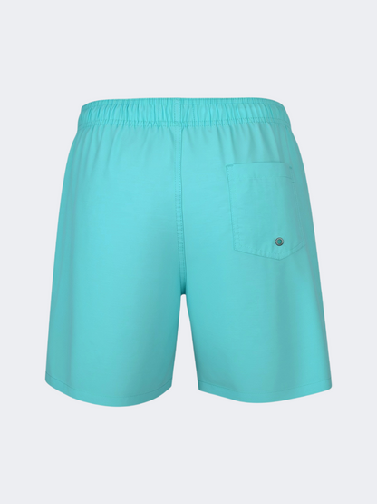Oil &amp; Gaz Breathable Men Beach Solid Swim Short Turquoise