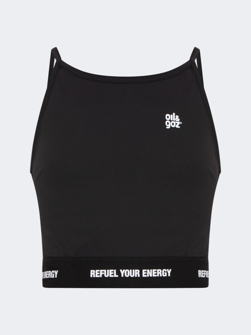 Oil&Gaz Casual Kids-Girls Lifestyle Crop Top Black