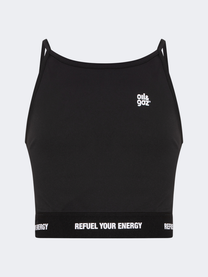 Oil&amp;Gaz Casual Kids-Girls Lifestyle Crop Top Black