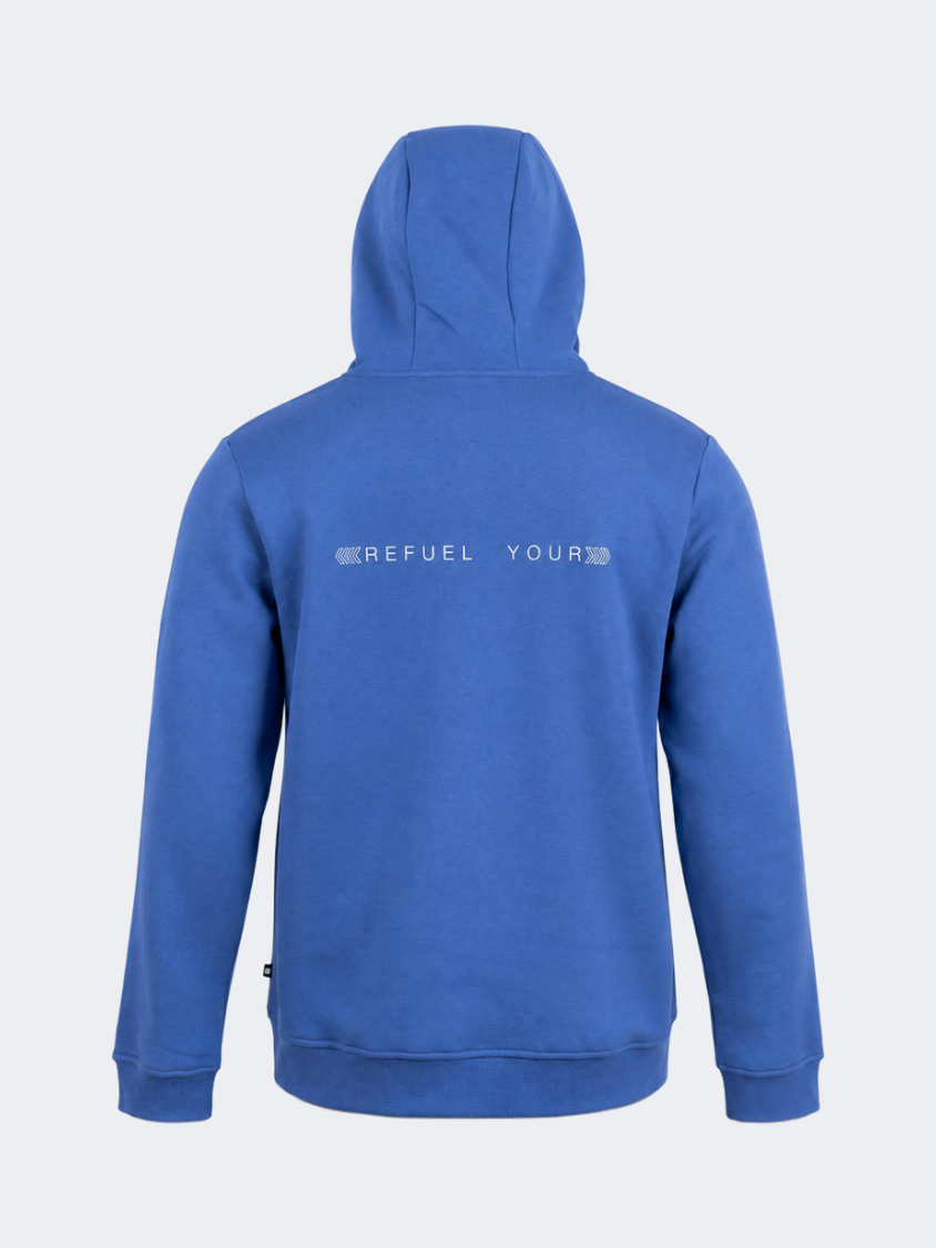 Oil And Gaz Brushed Unisex Lifestyle Printed Hoodie Blue