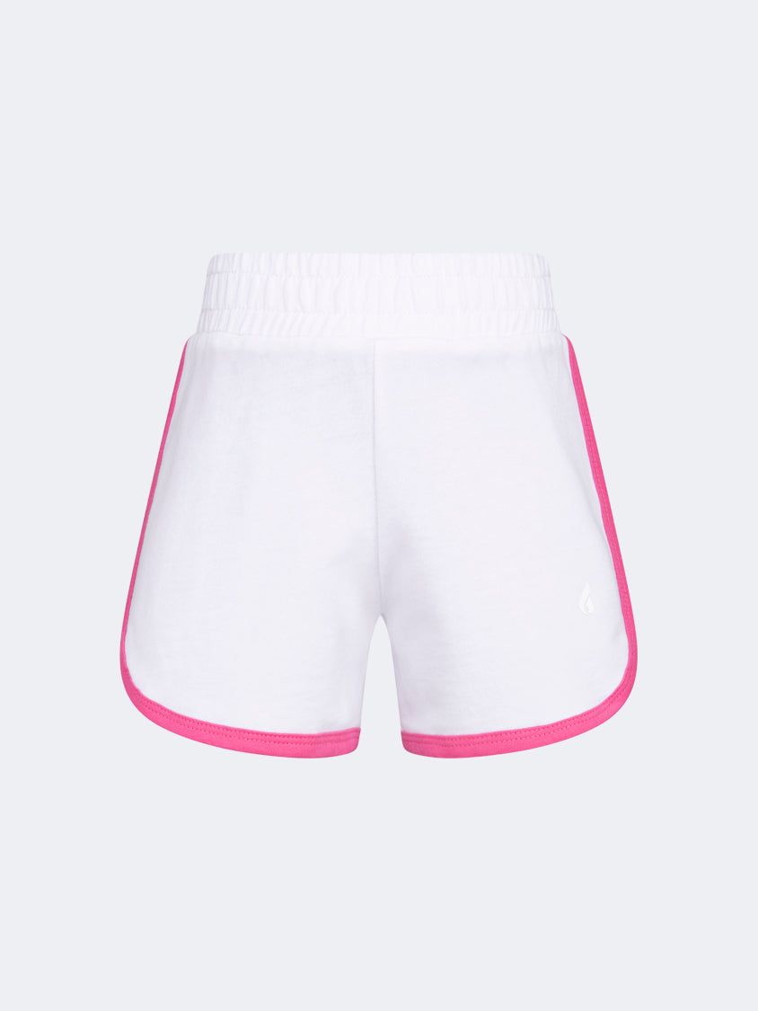 Oil And Gaz Stylish Kids-Girls Lifestyle Short White/L.Purple