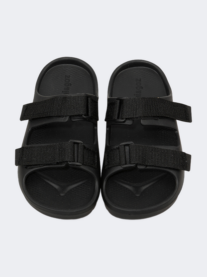 Oil And Gaz Chic Beach Kids Stripe Slide Black