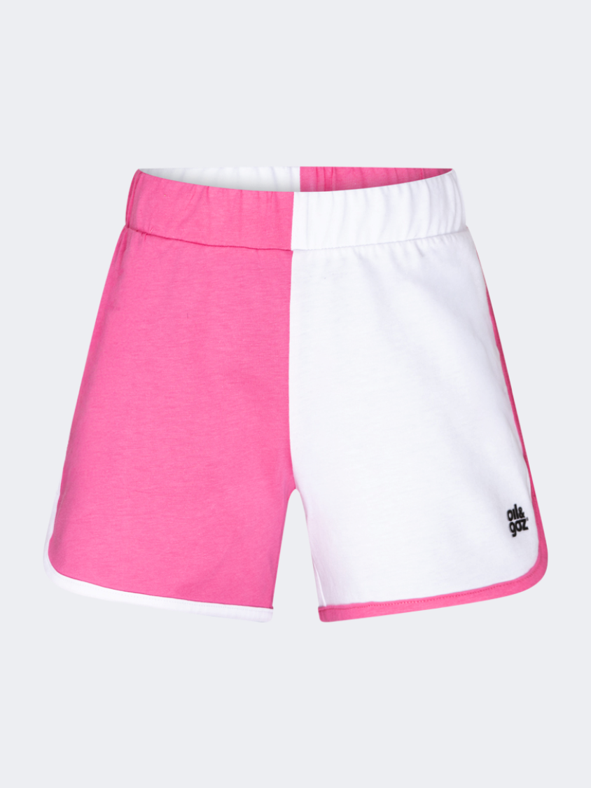 Oil&amp;Gaz Durable Kids-Girls Lifestyle Short Fuchsia/White