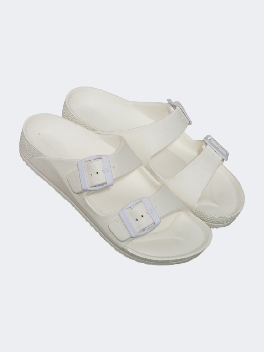 Oil And Gaz Chic Beach Women Stripe Slide White