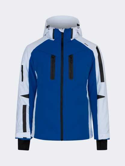 Oil&amp;Gaz Durable Men Ski Jacket Blue+White+Gun