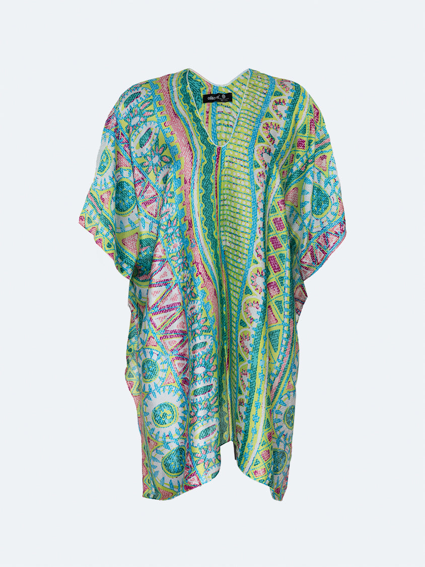 Oil And Gaz Elegant Women Beach Poncho Light Green