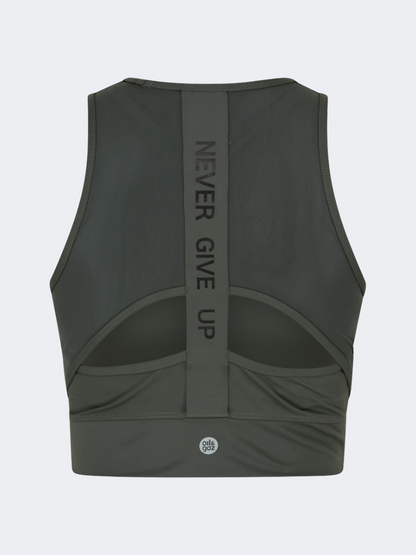 Oil&amp;Gaz Breathable Women Training Bra Dark Green