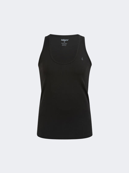 Oil And Gaz Ribbed Women Training Tank Black