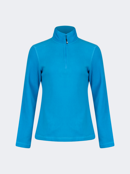Oil&amp;Gaz Warm Women Skiing 1/4 Zip Fleece Blue