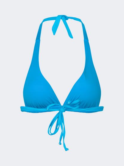 Oil And Gaz Comfortable Women Beach Triangle Bra Blue