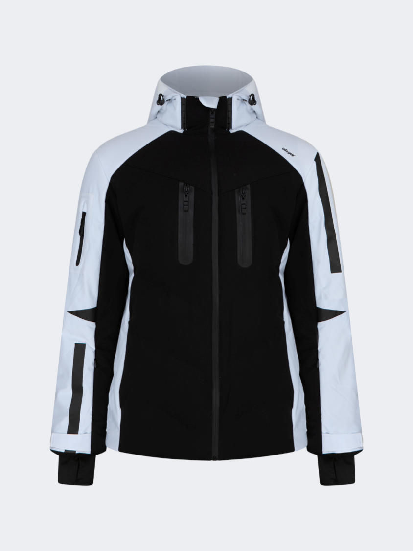 Oil&Gaz Durable Men Ski Jacket Grey+White+Black