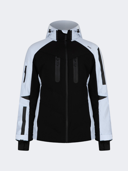 Oil&amp;Gaz Durable Men Ski Jacket Grey+White+Black