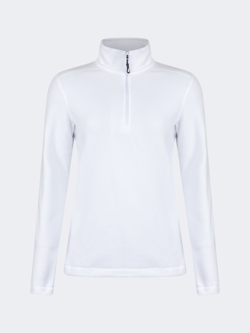 Oil&Gaz Warm Women Skiing 1/4 Zip Fleece White