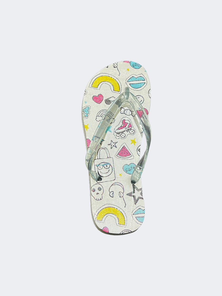 Oil And Gaz Sheet Kids Beach Slippers Multicolor