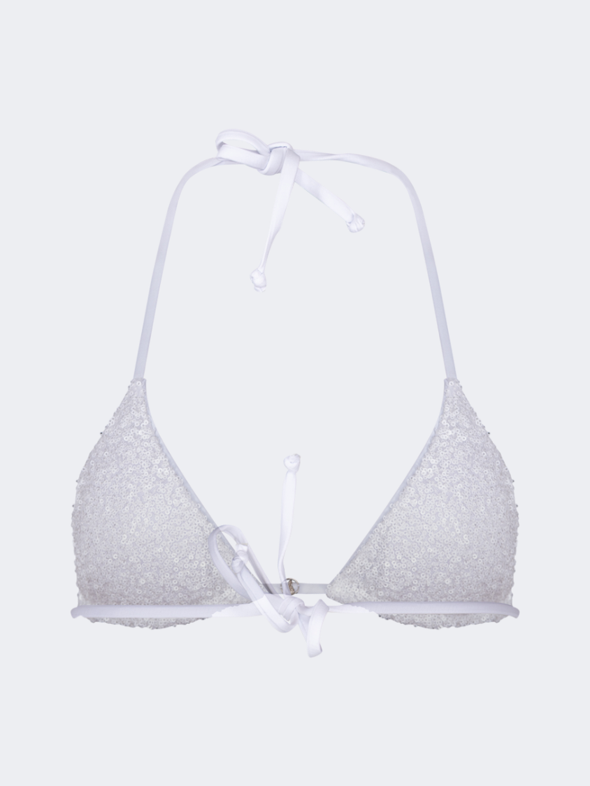 Oil And Gaz Comfortable Women Beach Bra White