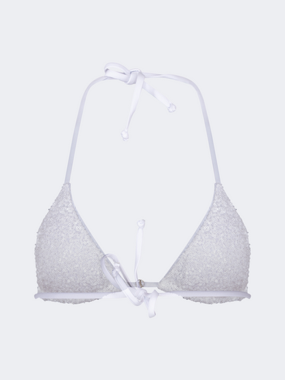 Oil And Gaz Comfortable Women Beach Bra White