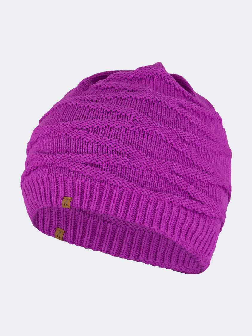 Oil And Gaz Cozy Unisex Lifestyle Jacquard Beanie Purple