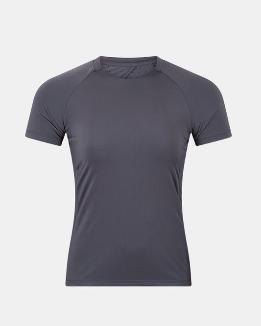 Oil & Gaz Plain Women Training T-Shirt Grey