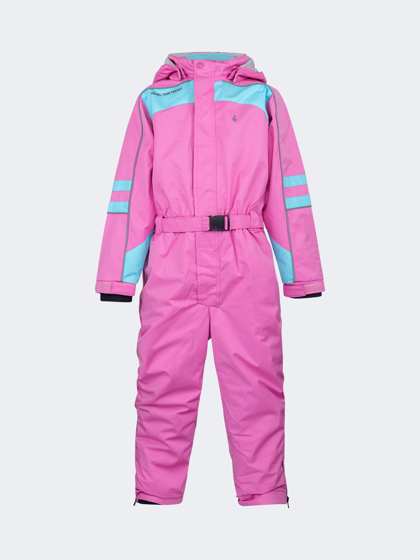 Oil And Gaz Comfortable Kids Girls Skiing Overall Pink/Blue