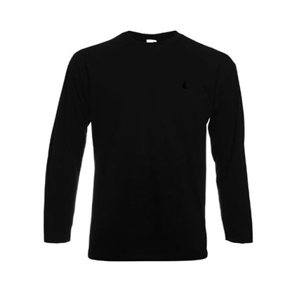 Oil And Gaz Round Neck Men Lifestyle Long Sleeve Black