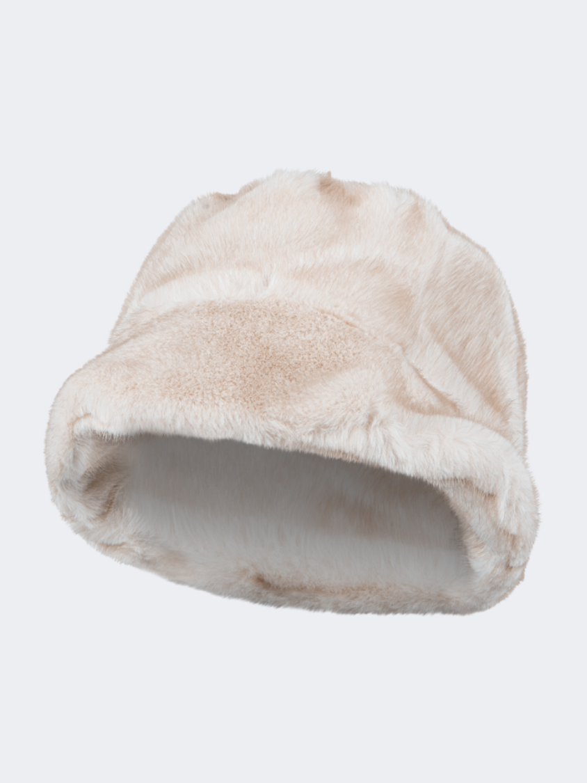 Oil And Gaz Stylish Women Lifestyle Fur Bucket Hat White