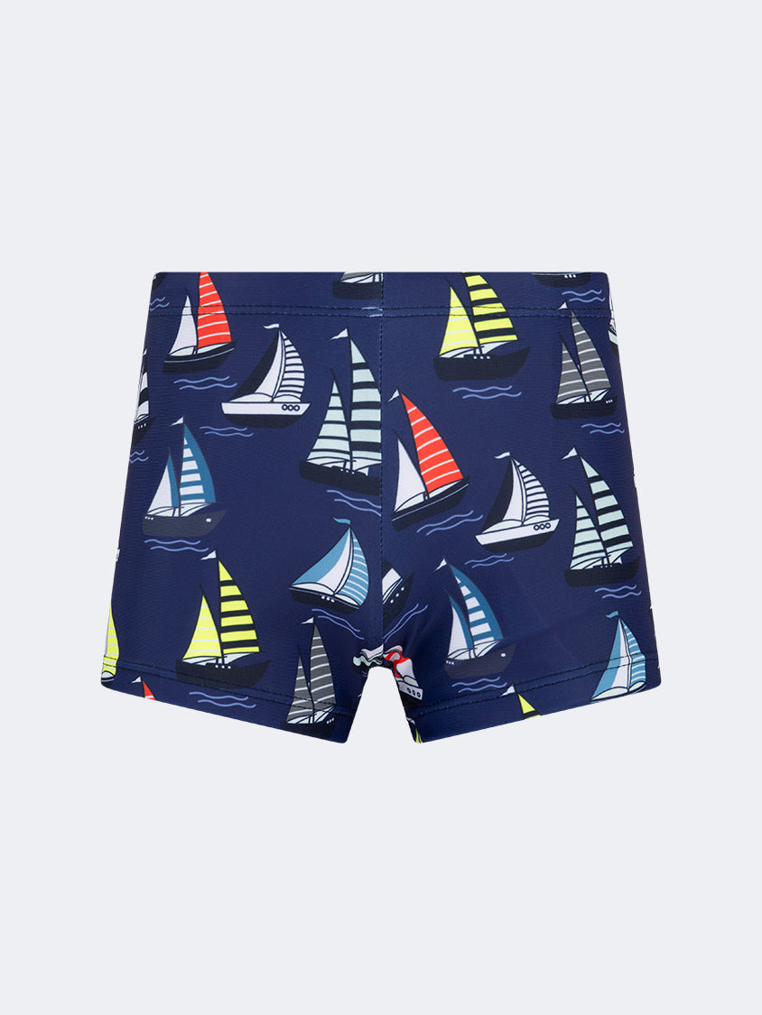 Oil And Gaz Stretchy Kids-Boys Beach Swim Short Navy